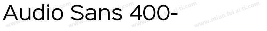Audio Sans 400字体转换
